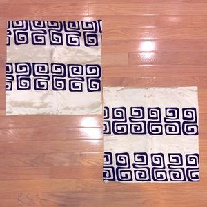 Modern Asian Geometric Throw Pillow Covers (Set of 2)